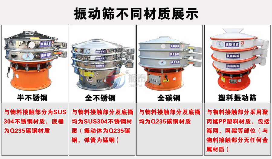 白砂糖振动筛不同类型选择